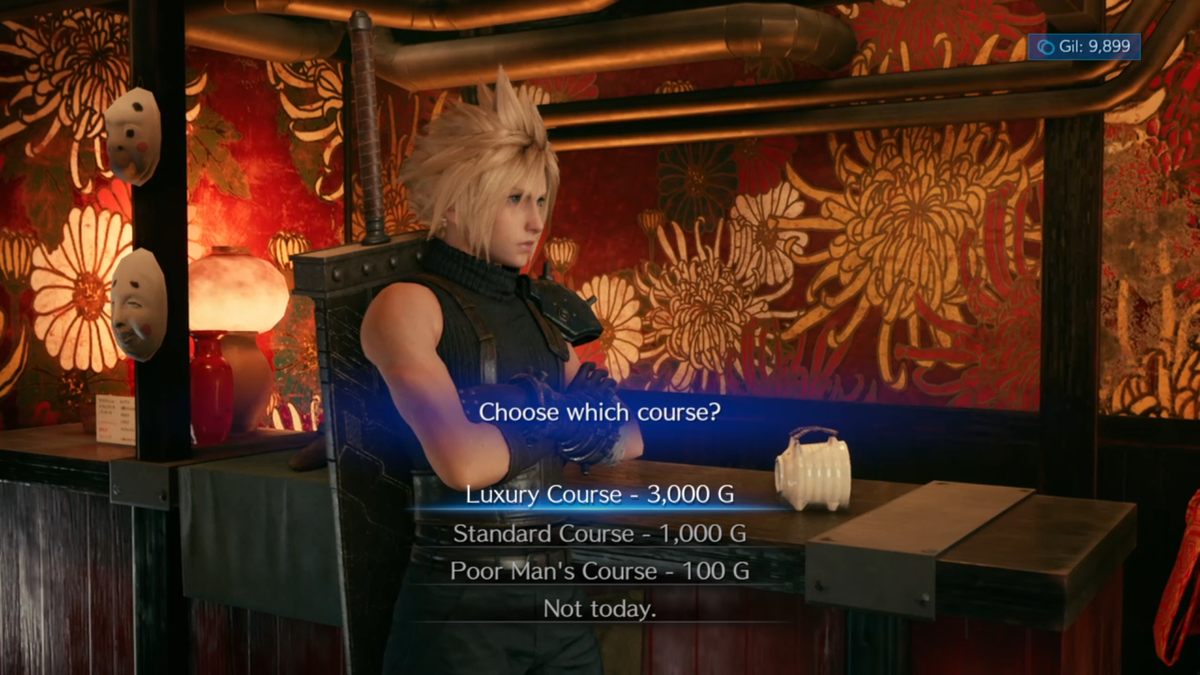 Final Fantasy 7 Remake heads or tails coin toss GamesRadar+