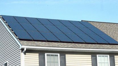 Solar Panel System on Single Home Roof -