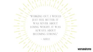 Adele body positivity quote