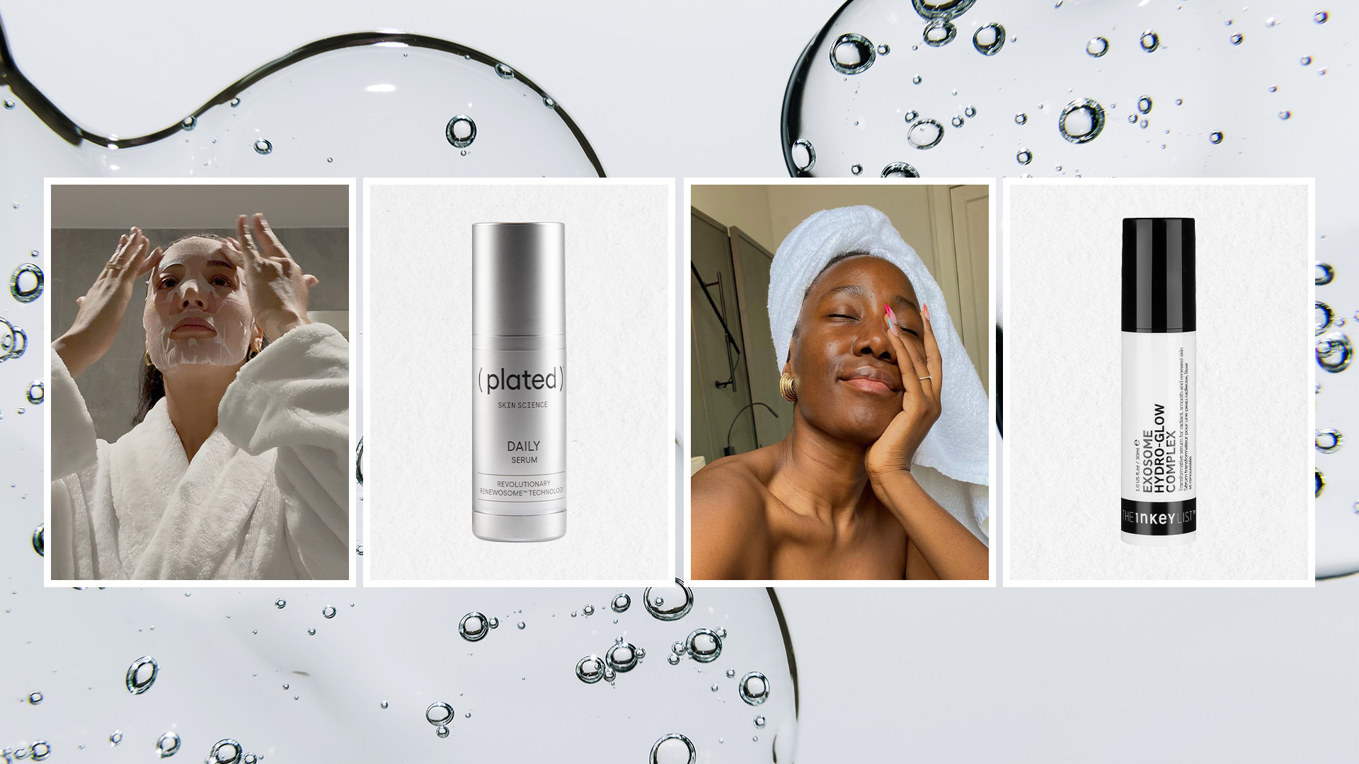 Exosome skincare collage