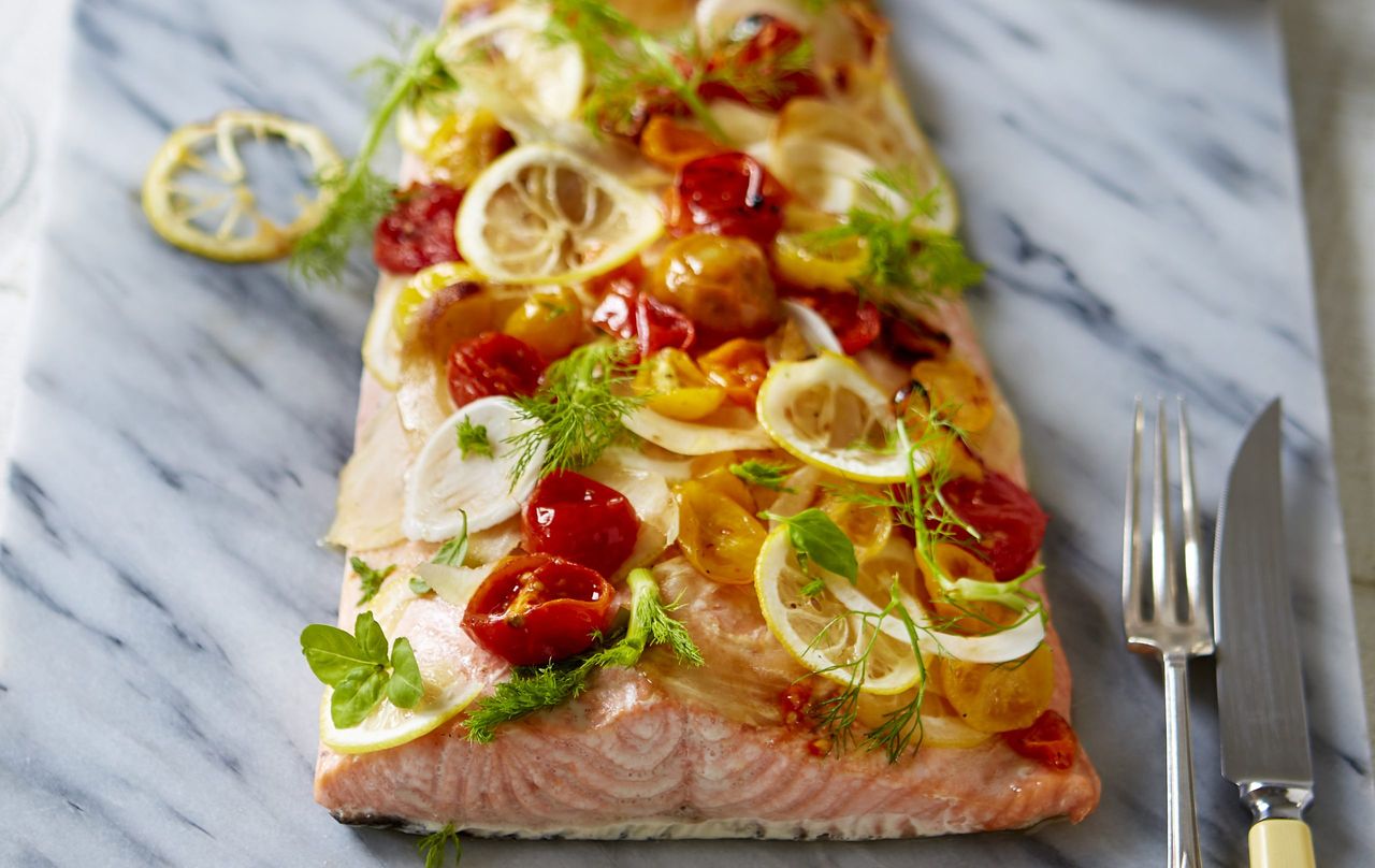 Oven roasted salmon