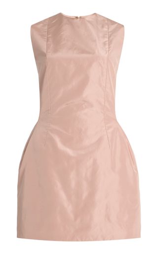 Exclusive Architectural Silk-Satin Mini Dress