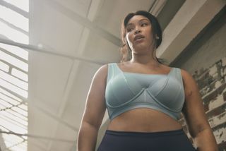 Adidas sports bras: A woman training