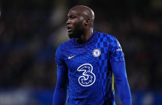 Chelsea’s Romelu Lukaku looks on during the Carabao Cup semi final first leg match at Stamford Bridge, London. Picture date: Wednesday January 5, 2022
