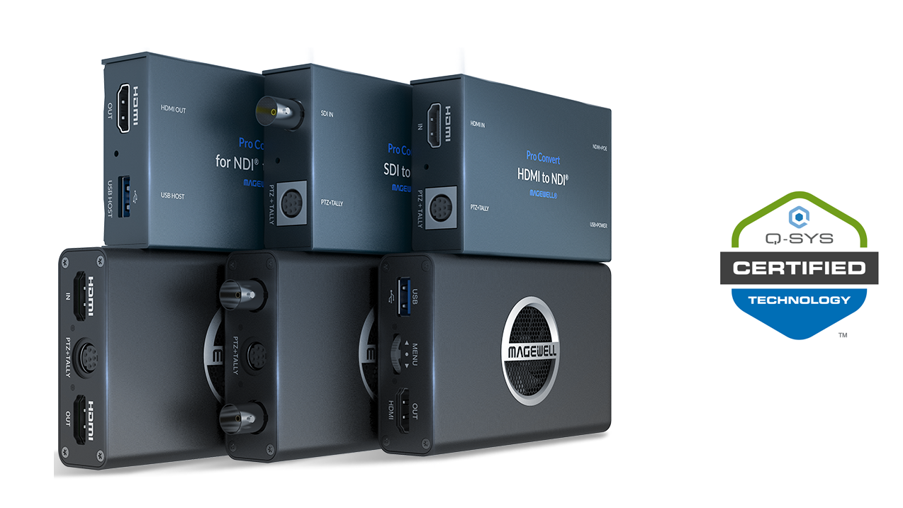 Signage Encoder Magewell Unveils Q-SYS Plug-Ins for Pro Convert NDI Encoders and ...