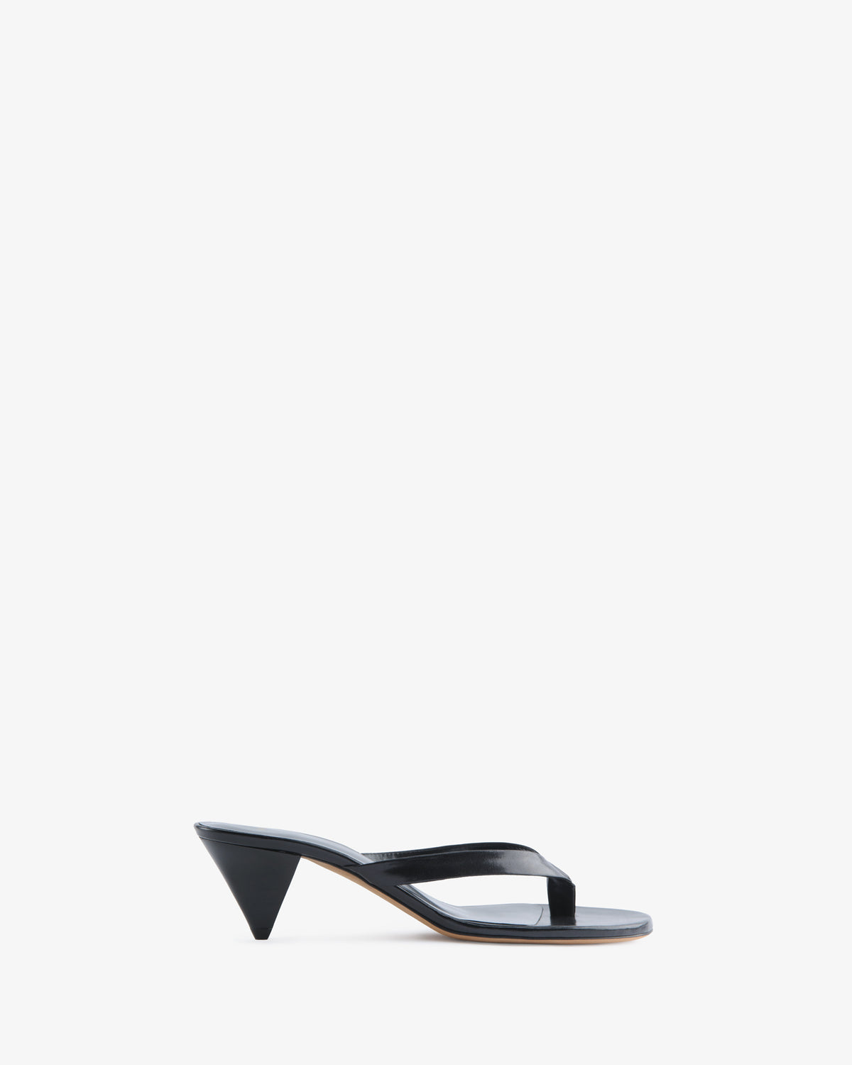 Rooty Sandal Black Leather