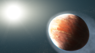 Bizarre super-puffy exoplanet hosts rare 'thermometer molecule'