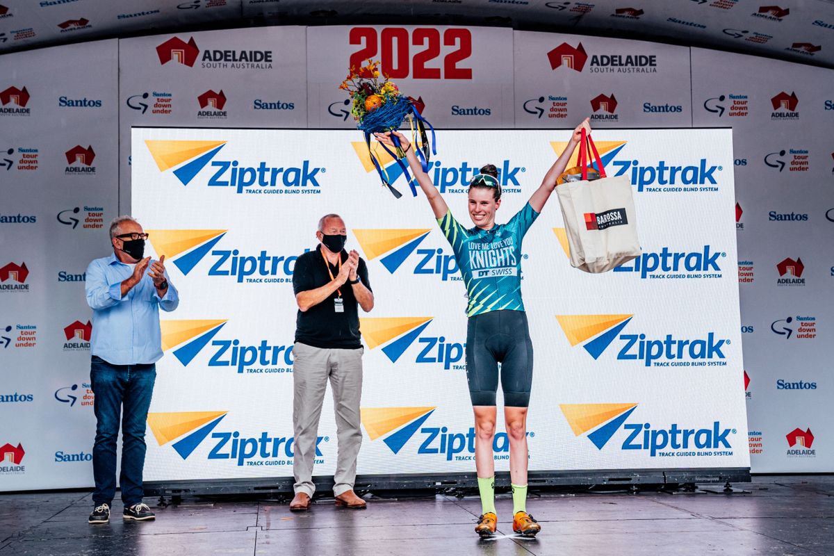 Emily Watts won the opening stage of the Santos Festival of Cycling