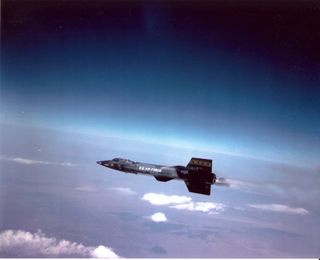 The rocket-powered X-15 was jointly operated by NASA and the U.S. AIr Force from 1959 to 1970.