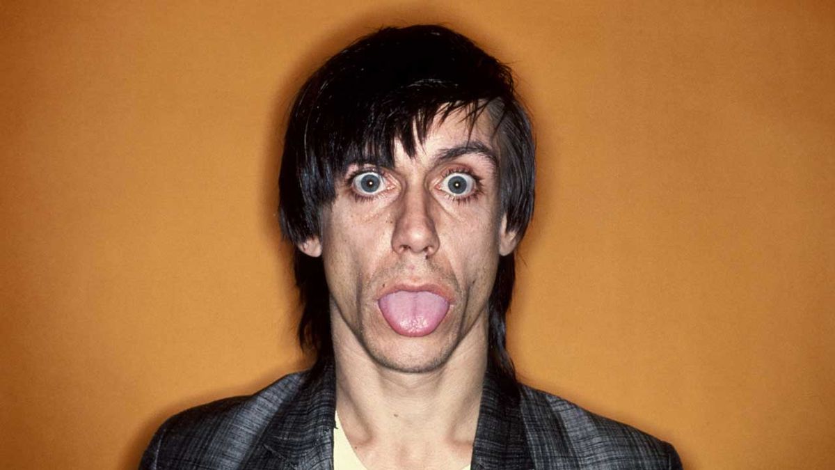 Iggy Pop pulling a face for the camera