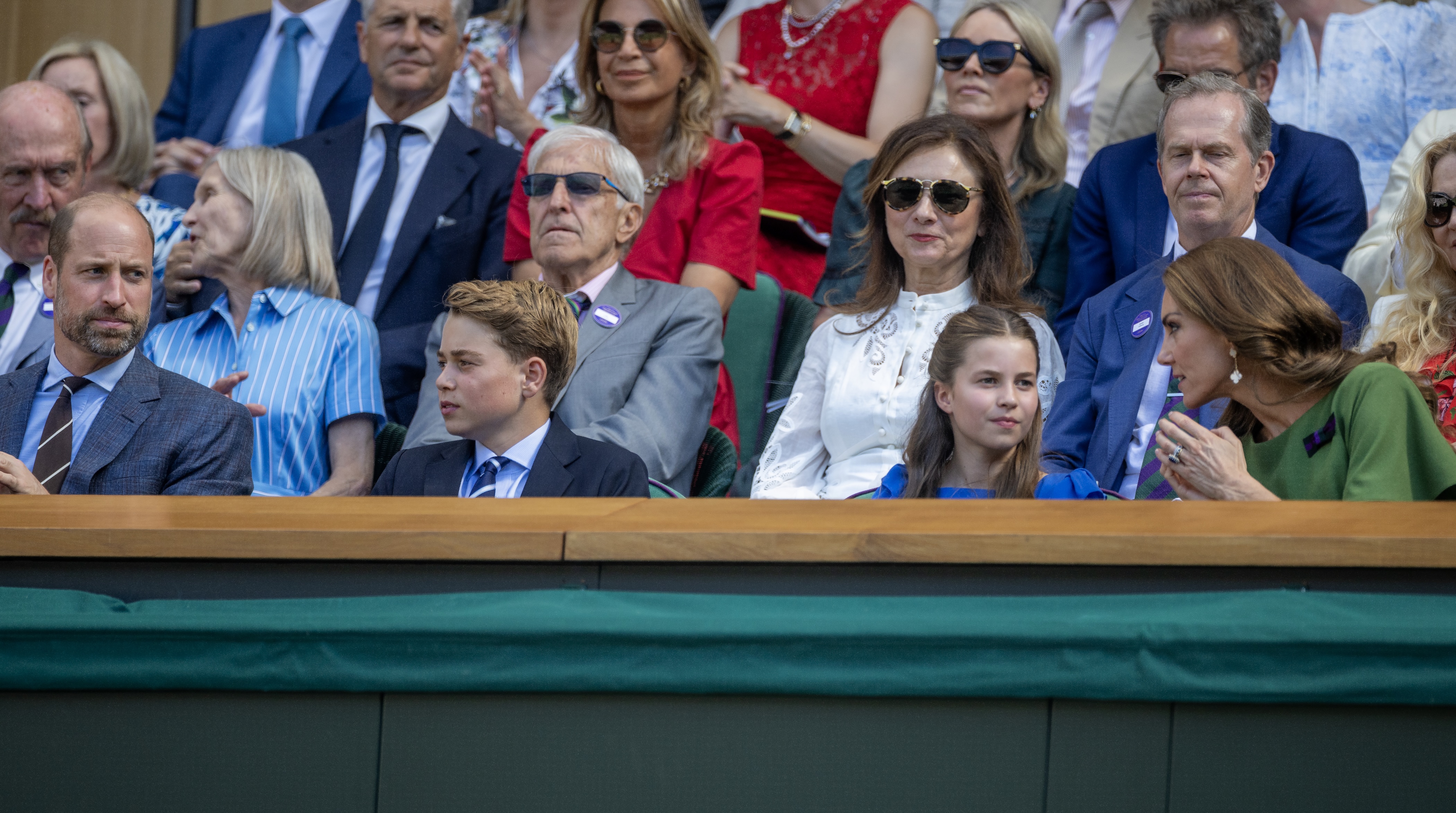 Prince William, Prince George, Princess Charlotte and Princess Kate at Wimbledon