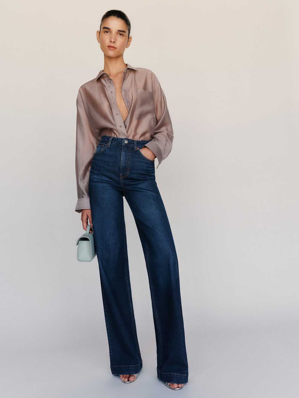 Bex Super Stretch High Rise Wide Leg Jeans