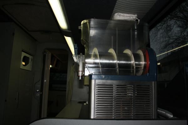 The team bus comes with a slushie machine