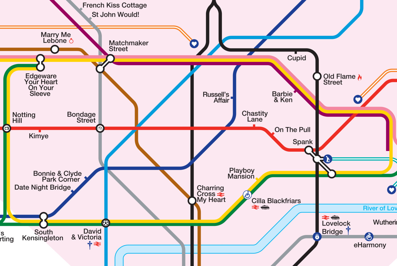 Alternative London Underground map celebrates Valentine's Day ...