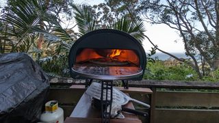 Roccbox pizza oven cooking pizza and bread