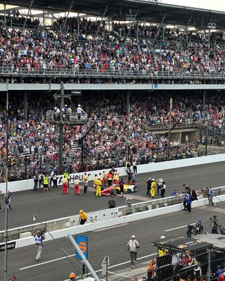 Staff and fans at the Indy 500.