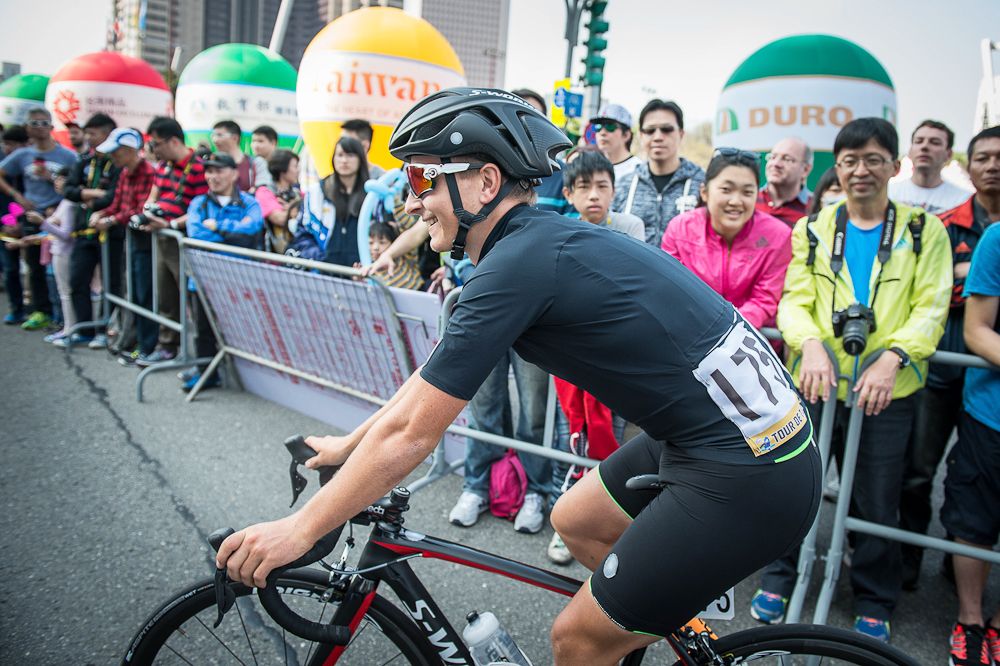 Alexander Ray finished on the podium during the Tour de Taiwan's opening stage
