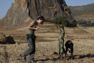 D. Magdalena Sorger searches for ants in Ethiopia.
