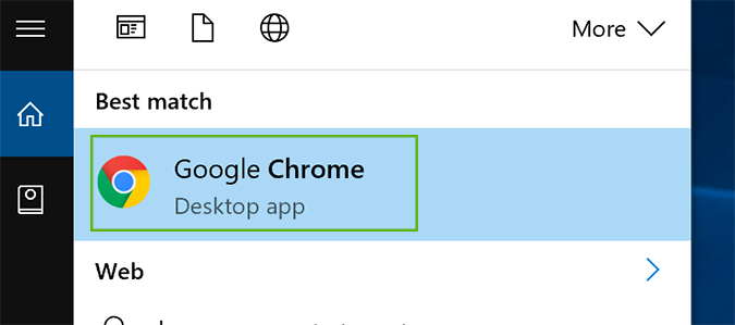 open chrome