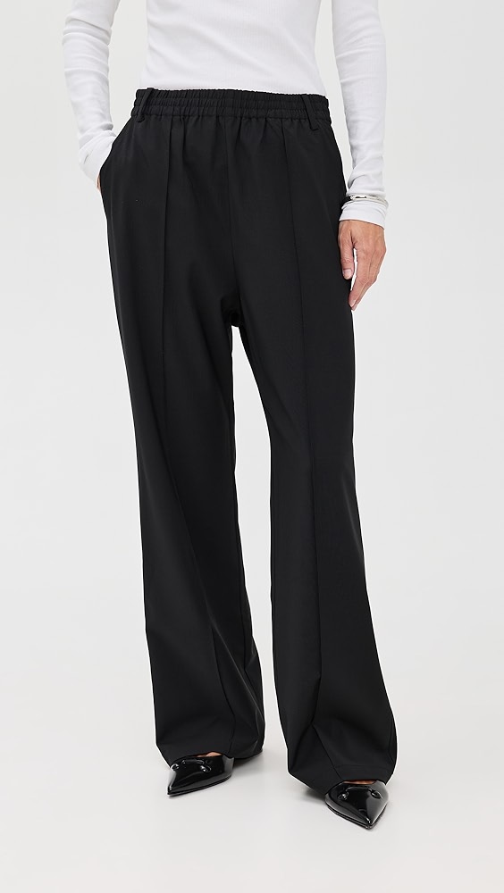 Tibi Petite Tropical Wool Scottie Joggers