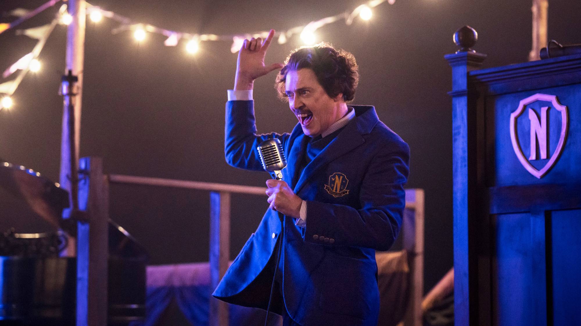 Steve Buscemi as Barry Dort in "Wednesday" season 2 on Netflix