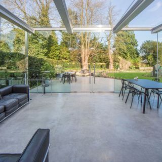 show-stopping glass conservatory is one of the best features