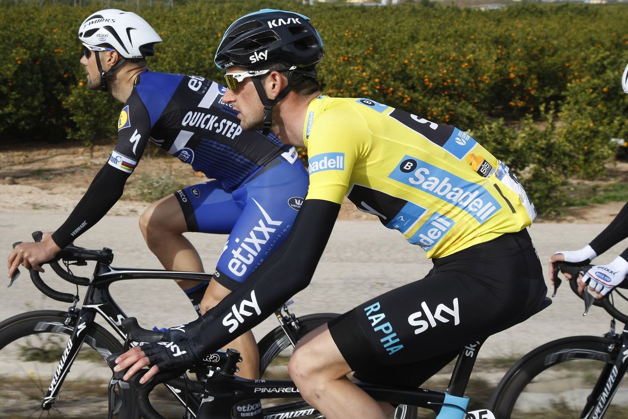 Race leader Wout Poels (Sky)