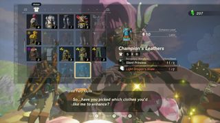 Link upgrades armor in Zelda Tears of the Kingdom