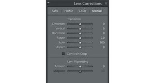 Lightroom perspective correction