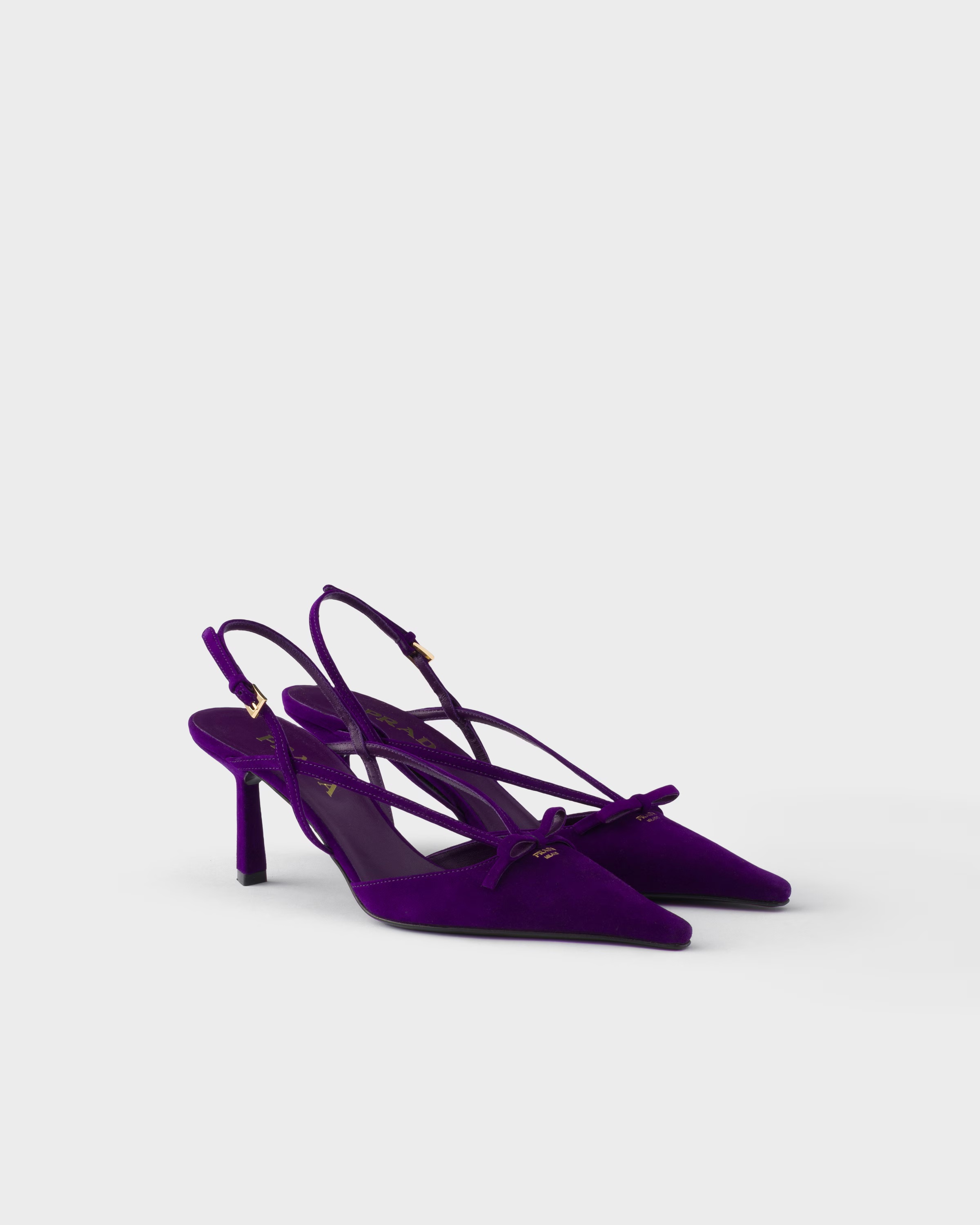 Prada, Suede Slingback Pumps