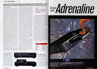 Page from What Hi-Fi? magazine featuring the Arcam Alpha 7