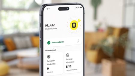 The LifeLock app dashboard on a phone