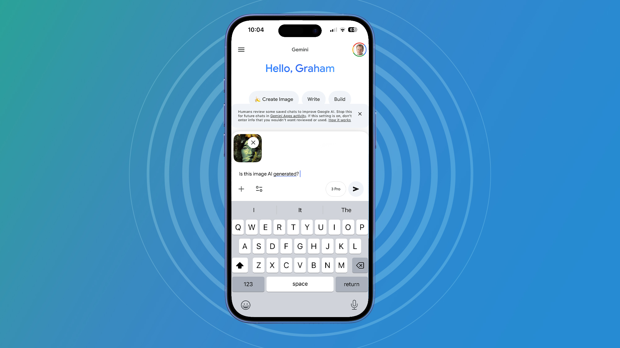 Gemini on mobile phone
