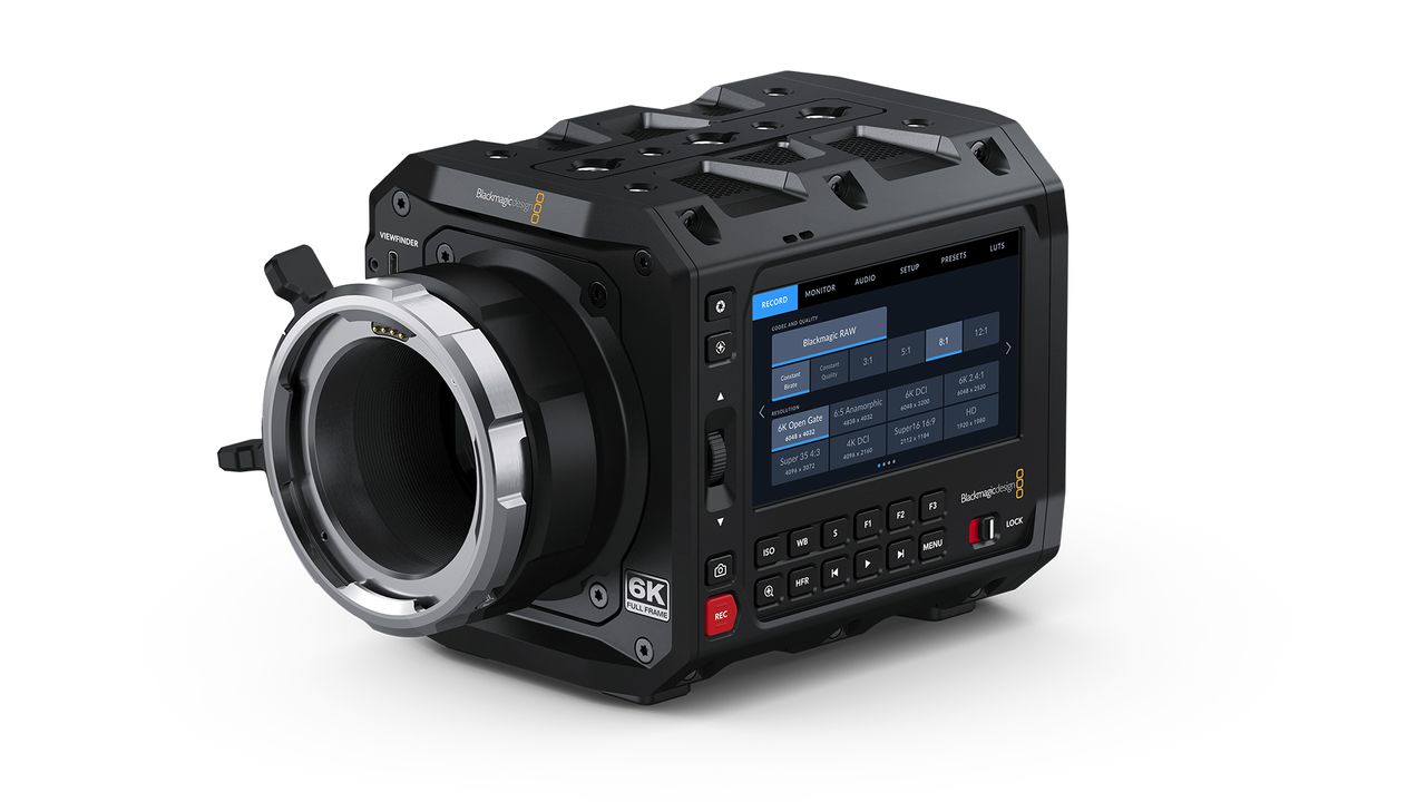Blackmagic Pyxis 6K box camera on white background