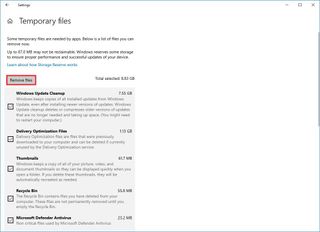 Windows 10 delete temporary files