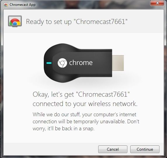 google chromecast app 1st generation setup