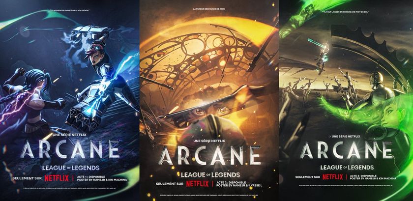 Posters for the Netflix series Arcane