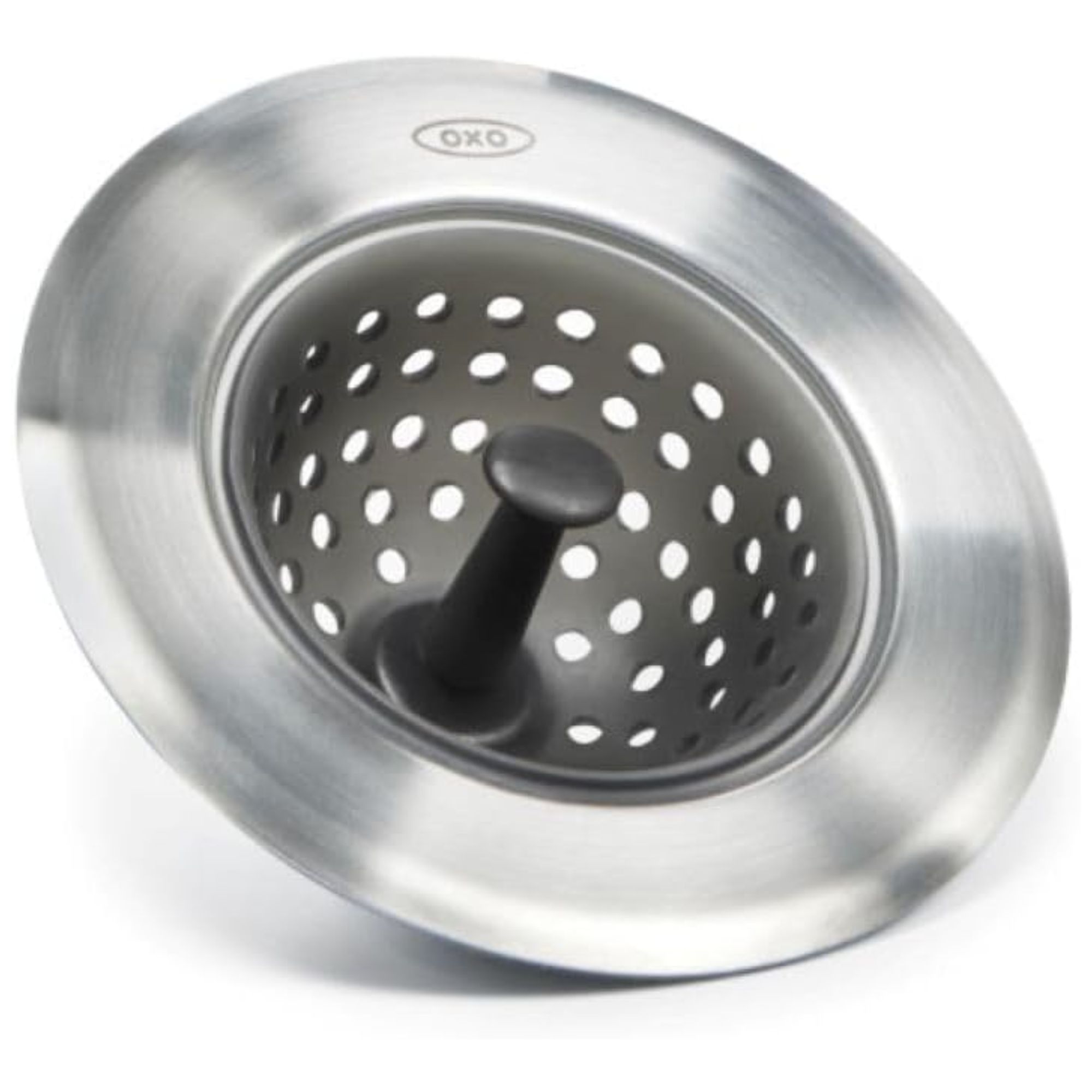 A stainless steel sink strainer