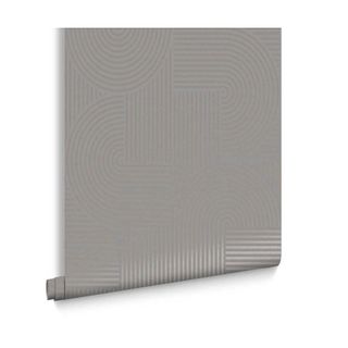 grey geometric metallic wallpaper