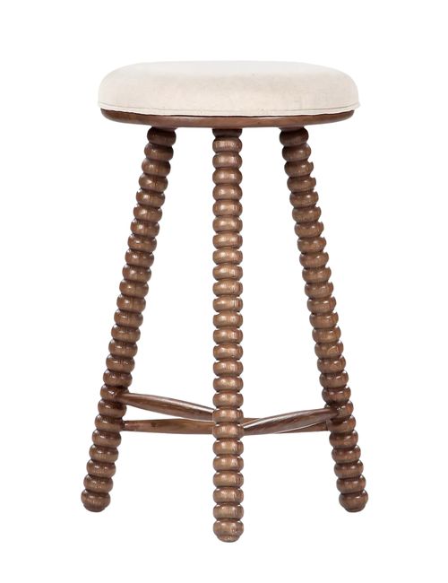Twist Linen Counter Stool