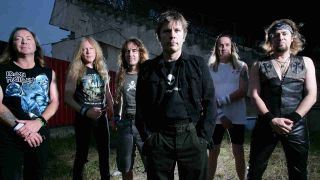 Iron Maiden backstage at a festival in 2007