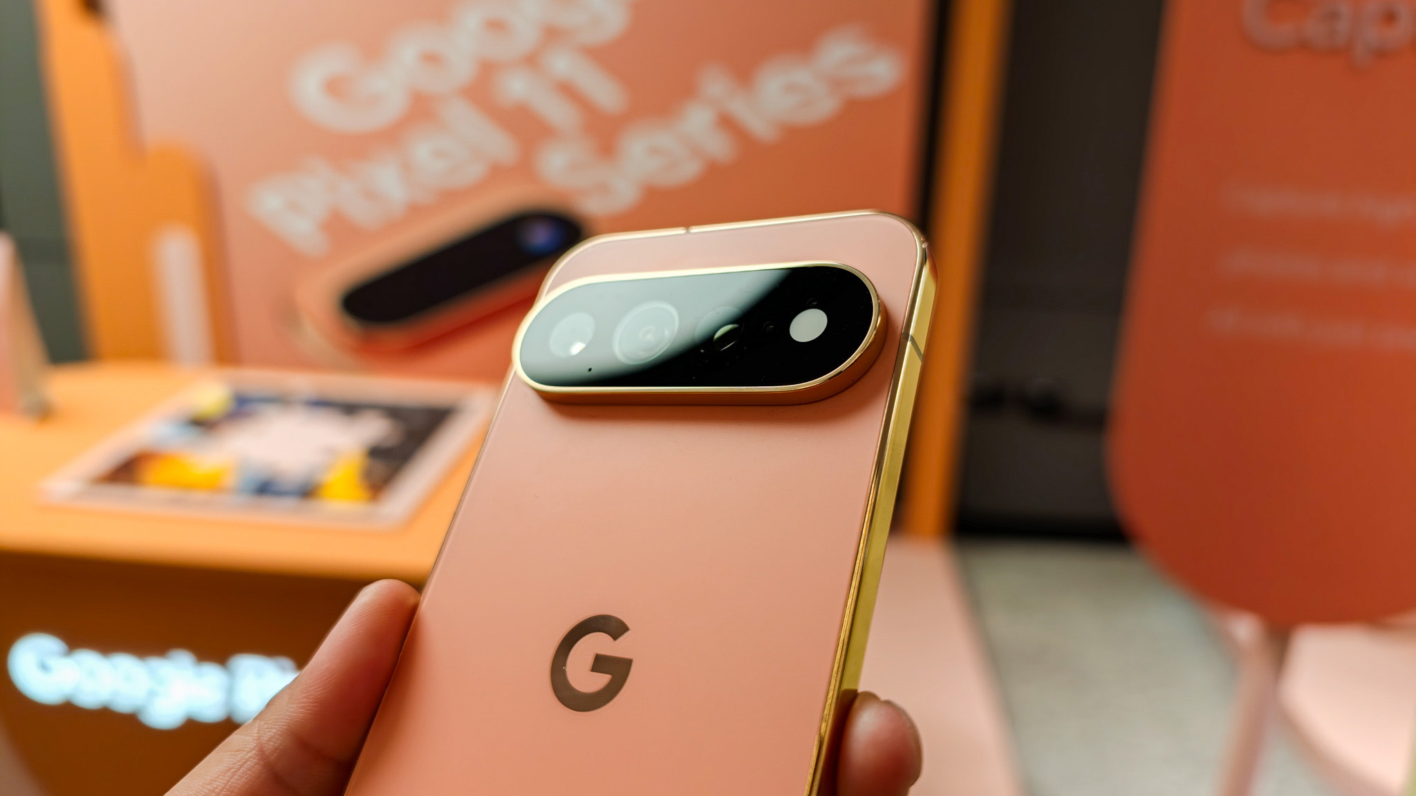 Using the Pixel 11 Pro XL at Google's launch event