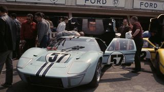 Ford GT40 racing in Le Mans in 1967