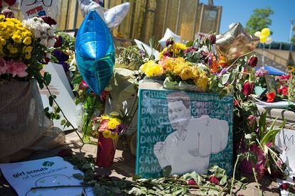 A memorial for Muhammad Ali in Louisville, Kentucky.