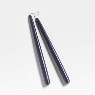 Dark blue taper candles