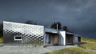 stainless steel clad contemporary house in Scotland