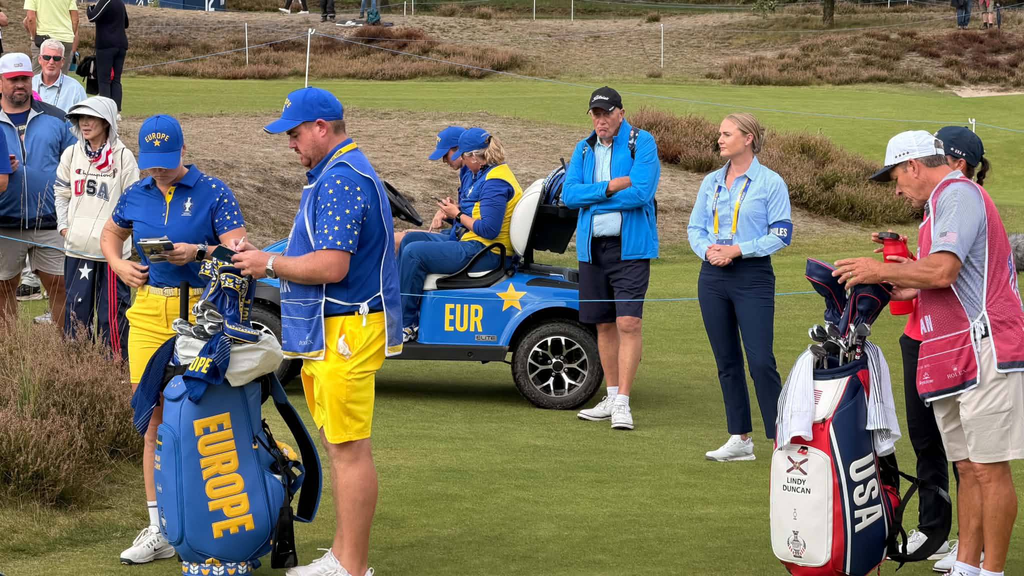 Elizabeth Mallet officiated the singles match at the Solheim Cup between Maja Stark and Lindy Duncan