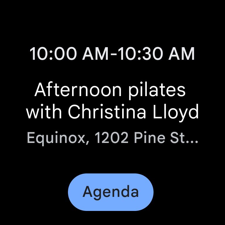 Wear OS Agenda screenshot