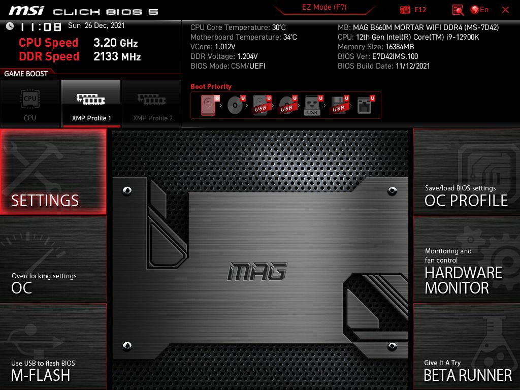 MSI MAG B660M Mortar WIFI DDR4