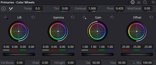 Colour grading in Davinci Resolve